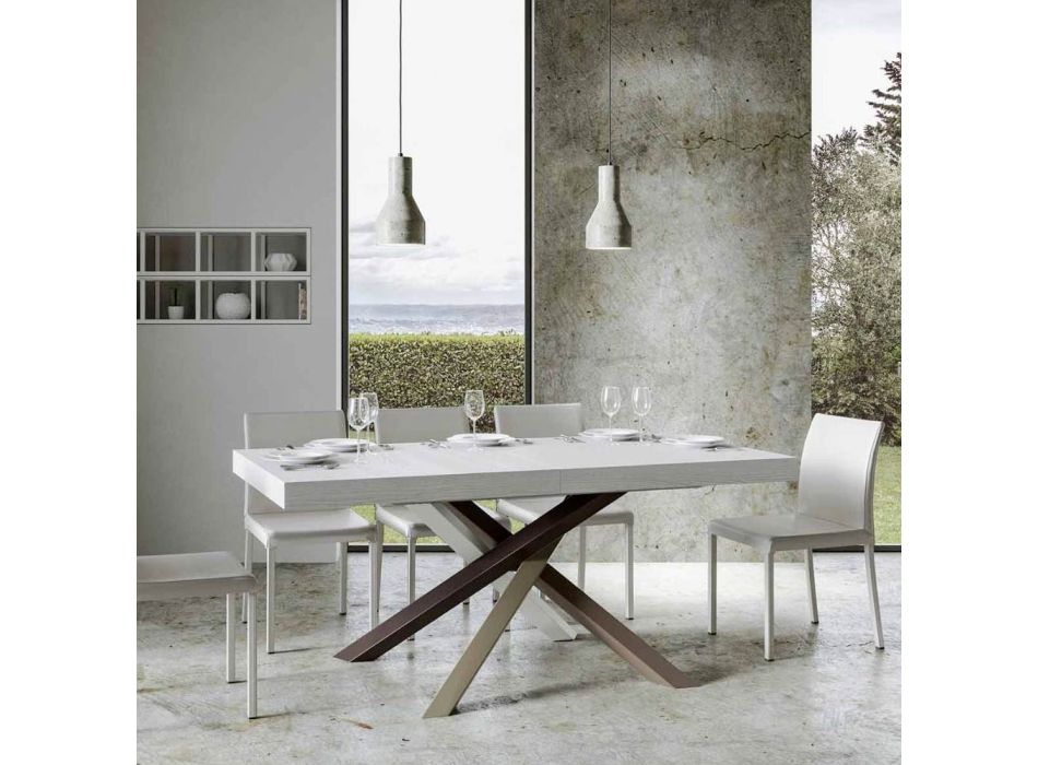 Mesa de jantar extensível até 440 cm de design Made in Italy - Rally Viadurini