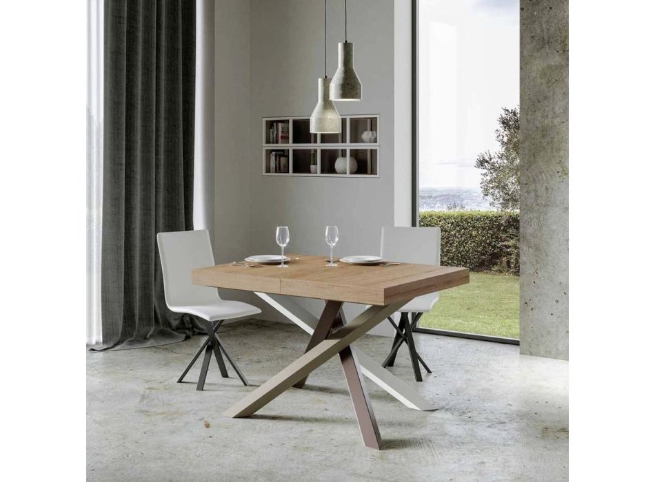 Mesa de jantar extensível até 440 cm de design Made in Italy - Rally Viadurini