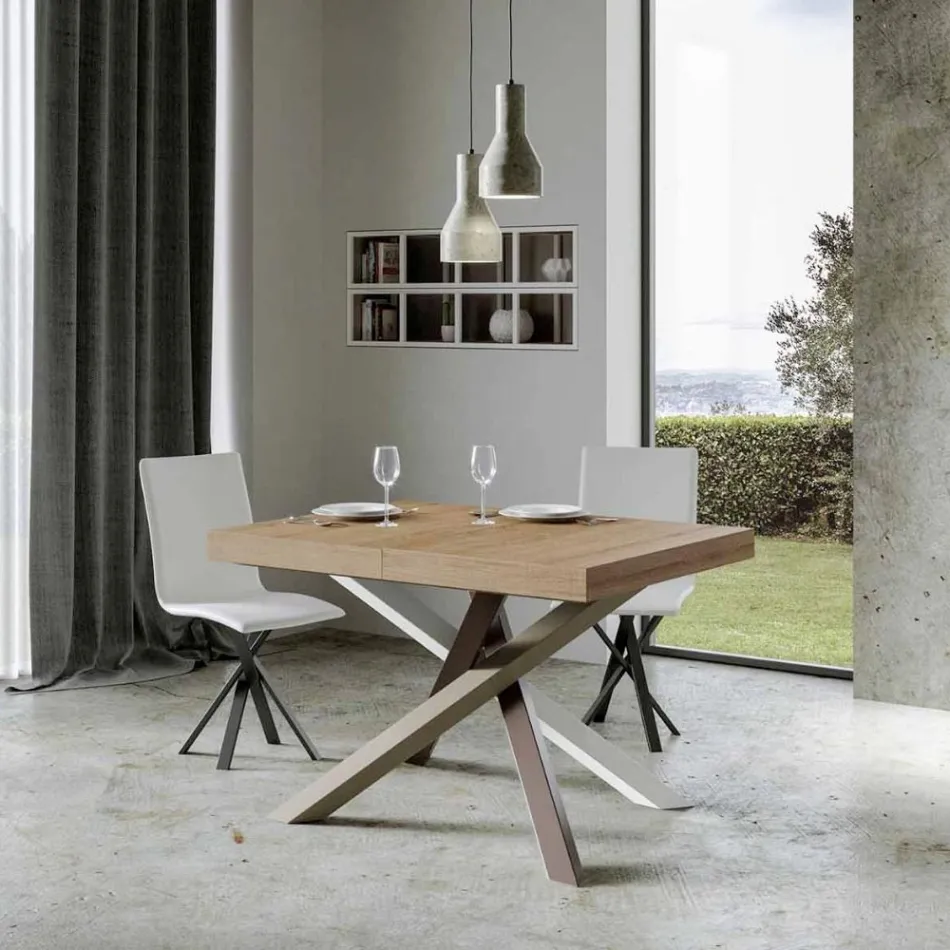 Mesa de jantar extensível até 440 cm de design Made in Italy - Rally Viadurini