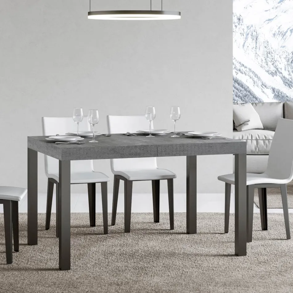 Mesa de Jantar Extensível até 440 cm em Madeira e Ferro Made in Italy - Foxy Viadurini