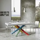 Mesa de jantar extensível até 440 cm com tampo de madeira Made in Italy - Boan Viadurini