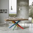 Mesa de jantar extensível até 440 cm com tampo de madeira Made in Italy - Boan Viadurini