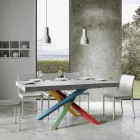 Mesa de jantar extensível até 440 cm com tampo de madeira Made in Italy - Boan Viadurini