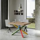Mesa de jantar extensível até 440 cm com tampo de madeira Made in Italy - Boan Viadurini