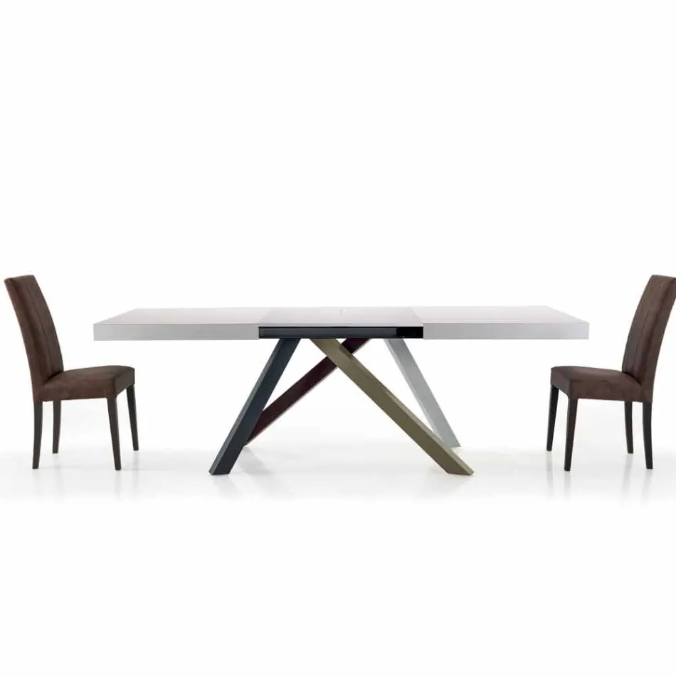 Mesa de jantar extensível até 450 cm em laminado Made in Italy - Salentino Viadurini