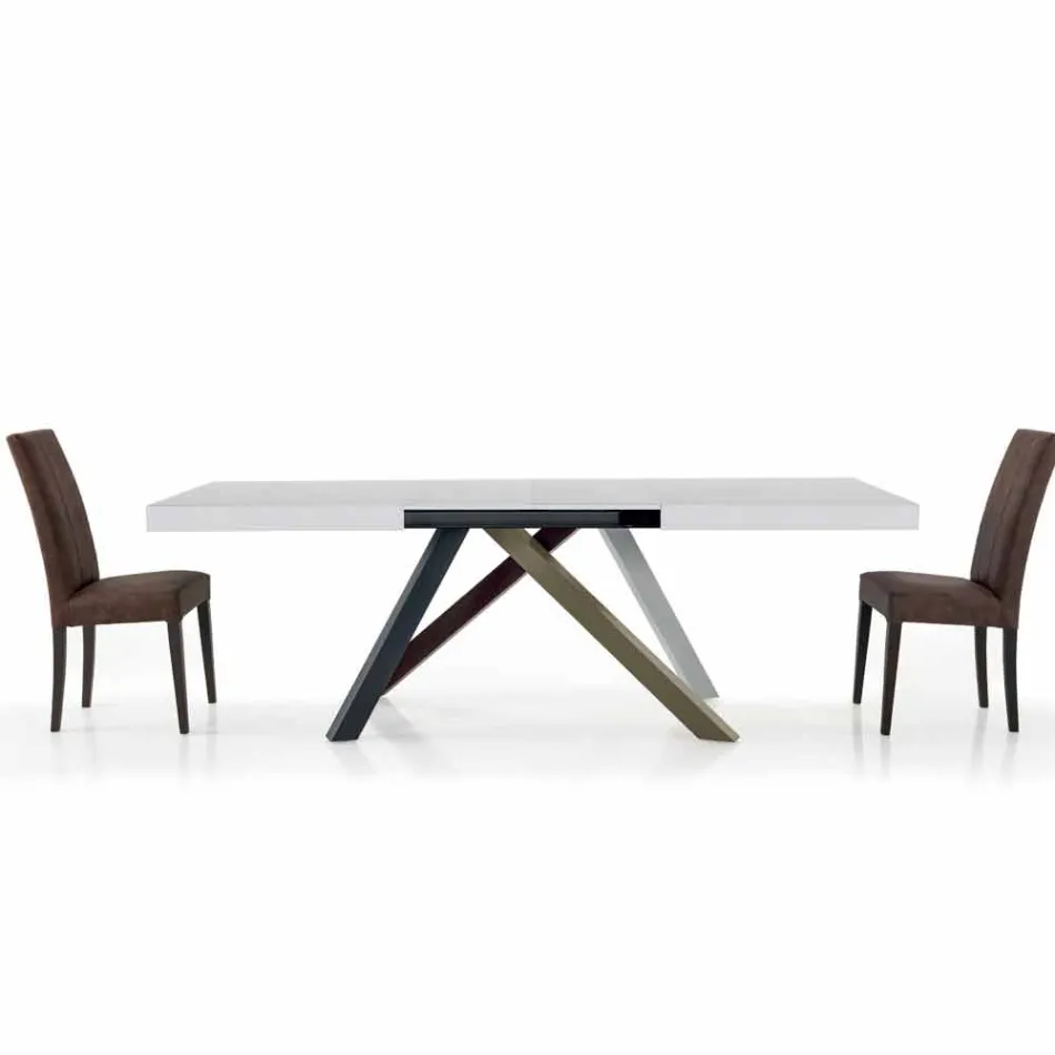 Mesa de jantar extensível até 450 cm em laminado Made in Italy - Salentino Viadurini