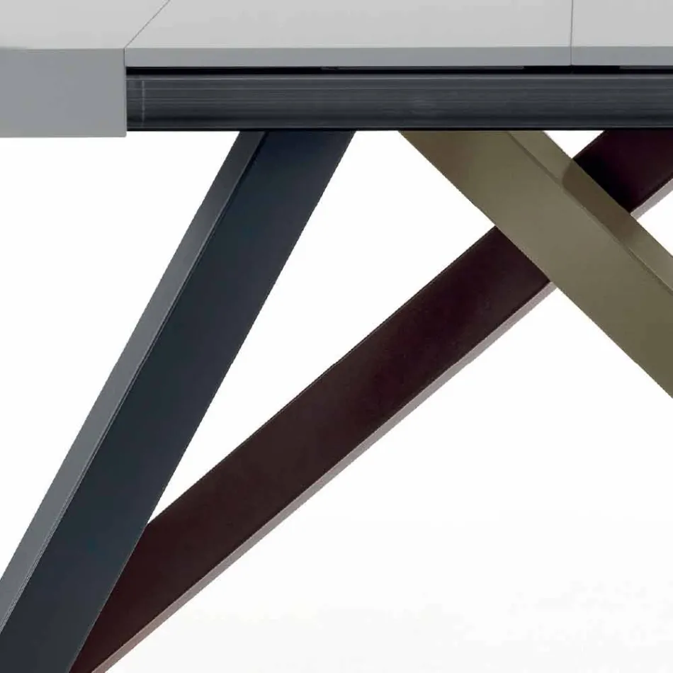 Mesa de Jantar Extensível até 450cm em Laminado Made in Italy - Salentino Viadurini