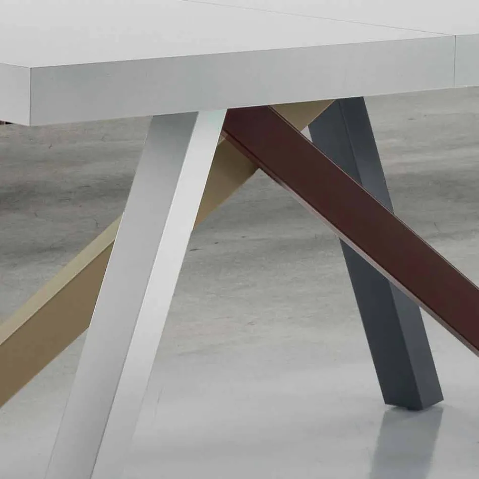 Mesa de Jantar Extensível até 450cm em Laminado Made in Italy - Salentino Viadurini