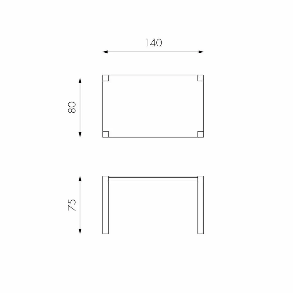 Mesa de jantar extensível em madeira de carvalho Fedro, fabricada na Itália Viadurini
