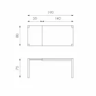 Mesa de jantar extensível em madeira de carvalho Fedro, fabricada na Itália Viadurini