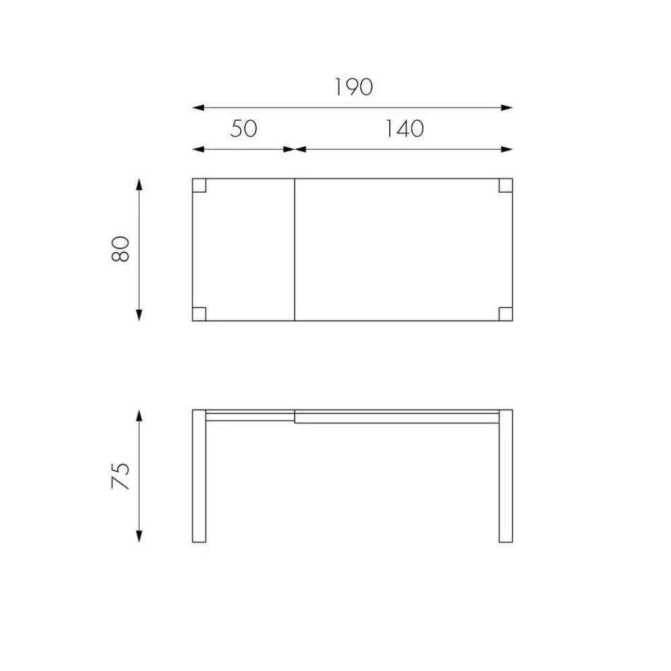 Mesa de jantar extensível em madeira de carvalho Fedro, fabricada na Itália Viadurini