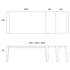 Mesa de Jantar Extensível em Folheado de Madeira Vários Acabamentos - Gerry Viadurini