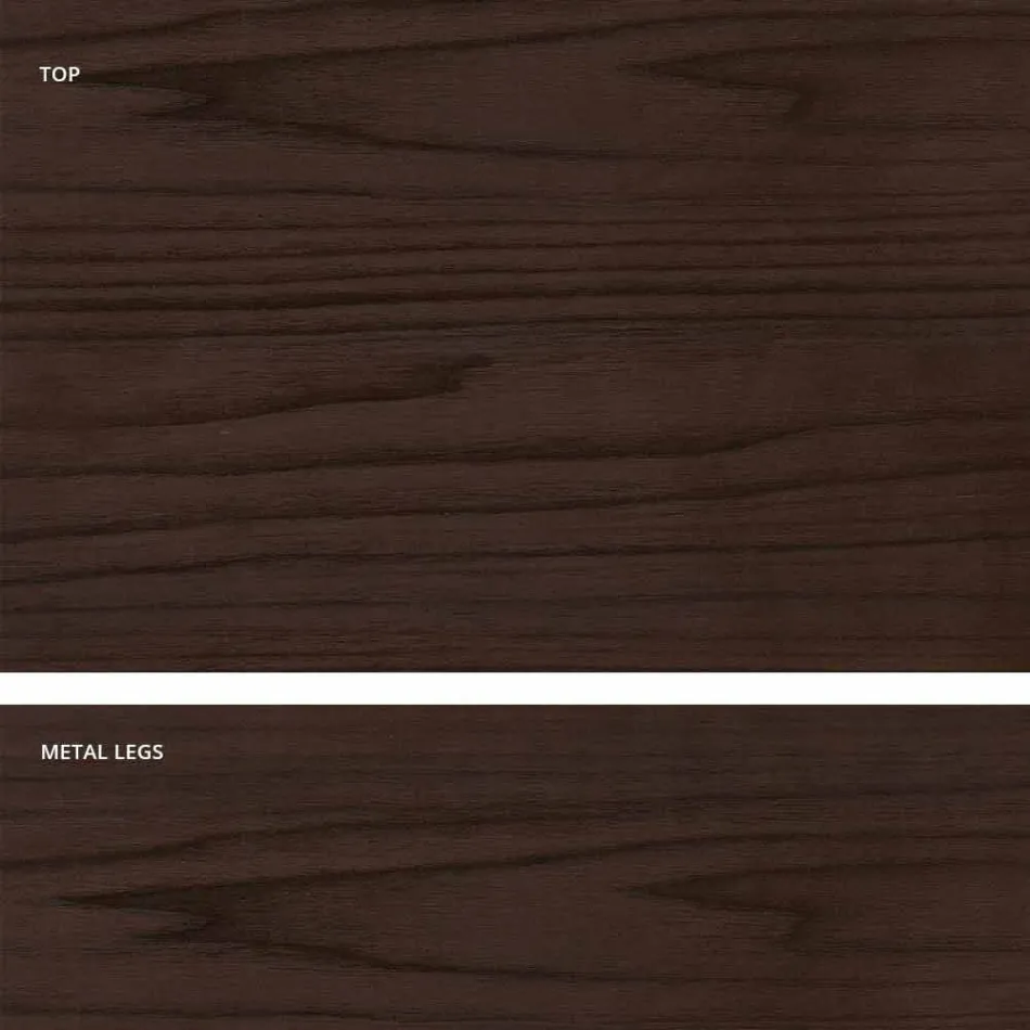 Mesa de jantar extensível em madeira de melamina feita na Itália, Oky Viadurini