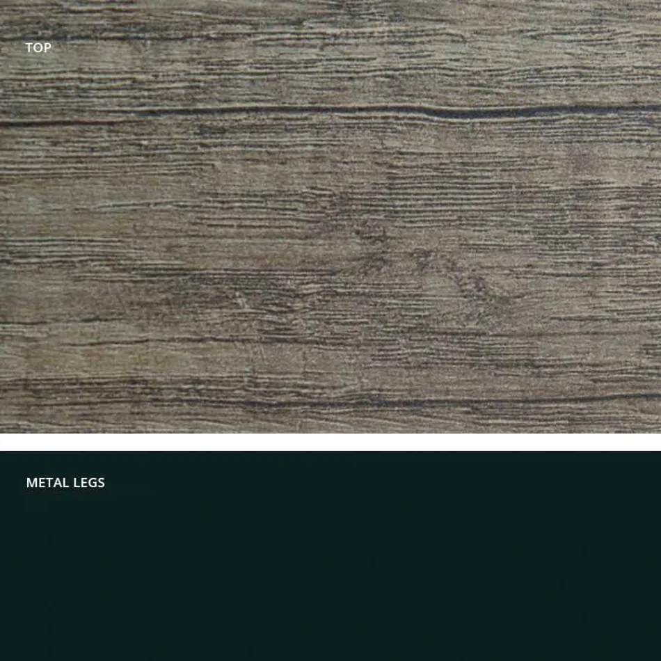 Mesa de jantar extensível em melamina feita na Itália, Dionigi Viadurini