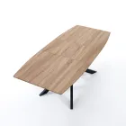 Mesa de Jantar Extensível em Metal e MDF - Iridio Viadurini