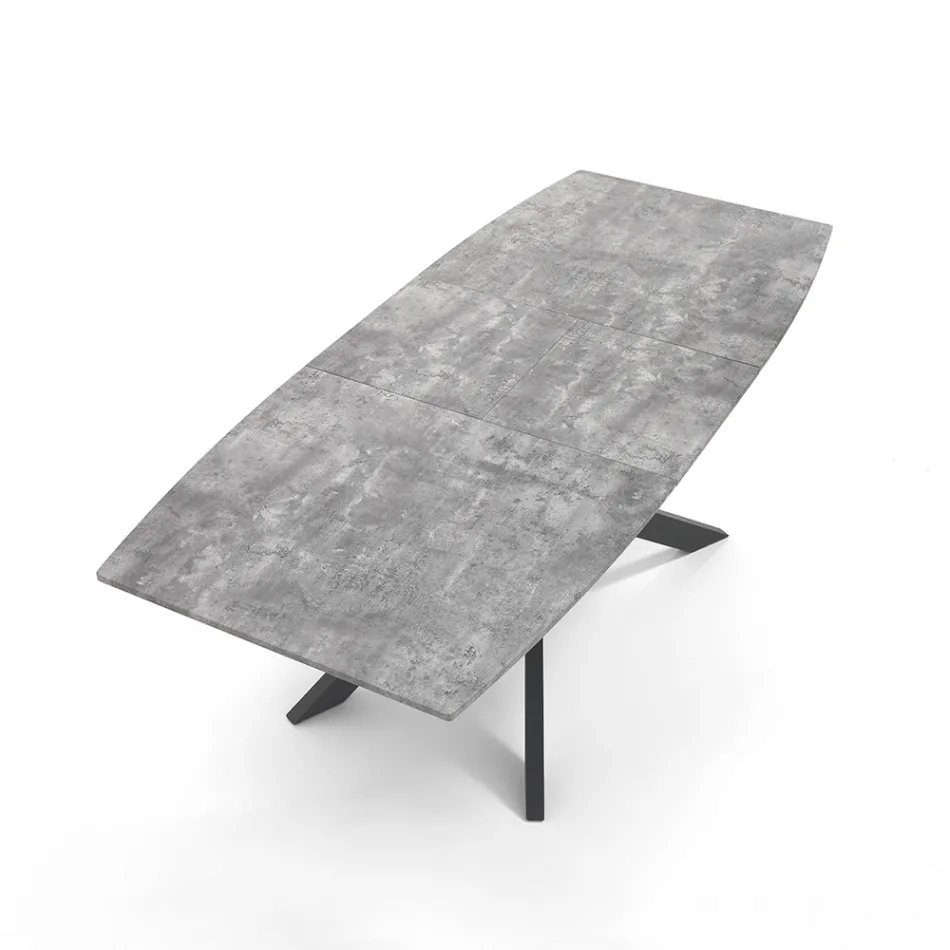 Mesa de Jantar Extensível em Metal e MDF - Iridium Viadurini