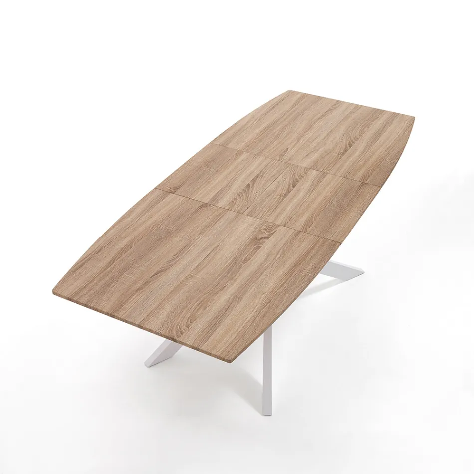 Mesa de Jantar Extensível em Metal e MDF - Iridium Viadurini