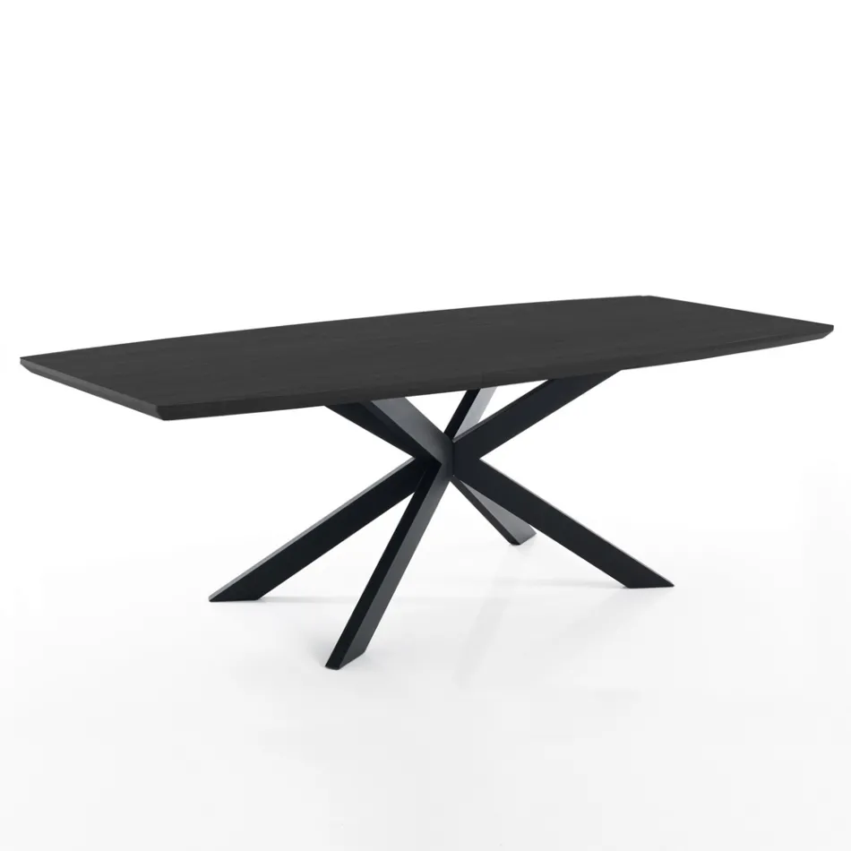 Mesa de Jantar Extensível em Metal e MDF - Iridio Viadurini