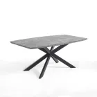 Mesa de Jantar Extensível em Metal e MDF - Iridium Viadurini
