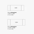 Mesa de jantar extensível em metal e cerâmica de vidro fabricada na Itália - Circe Viadurini