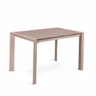 mesa de jantar mesa de vidro e metal Oddo Viadurini