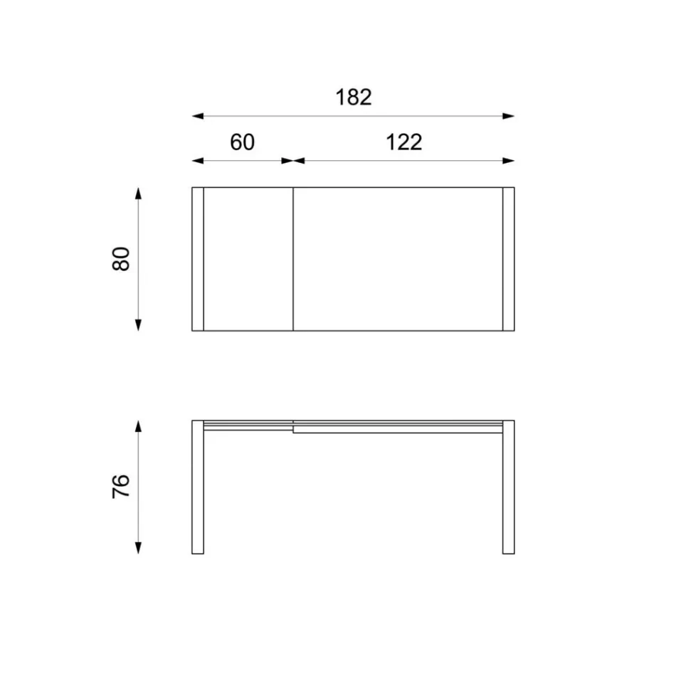 Mesa extensível oddo, design moderno Viadurini