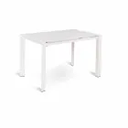 mesa de jantar mesa de vidro e metal Oddo Viadurini