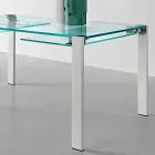 Mesa de jantar extensível em vidro e metal extraleve fabricada na Itália - Sopot Viadurini
