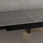 Mesa de jantar extensível em vidro cerâmico e metal fabricado na Itália - Ania Viadurini