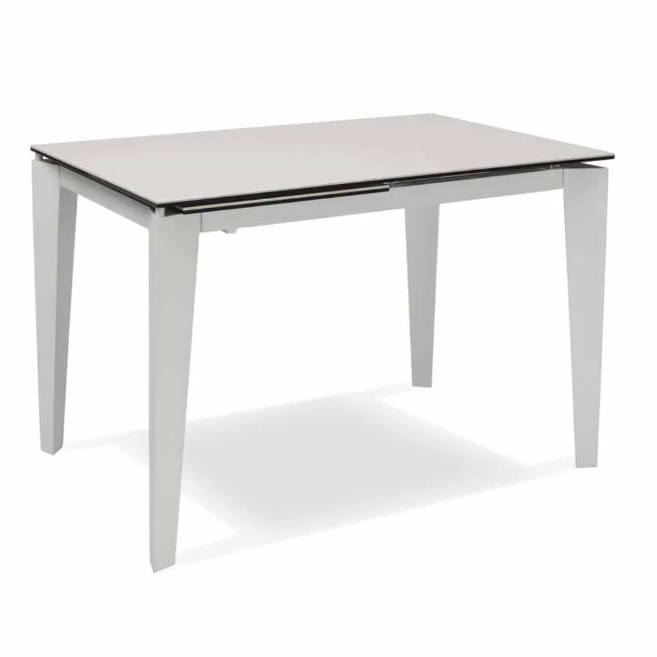 Mesa de jantar extensível em vitrocerâmica, 120 / 170xP80 cm, Bino Viadurini