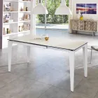 Mesa de jantar extensível em vitrocerâmica, 120 / 170xP80 cm, Bino Viadurini