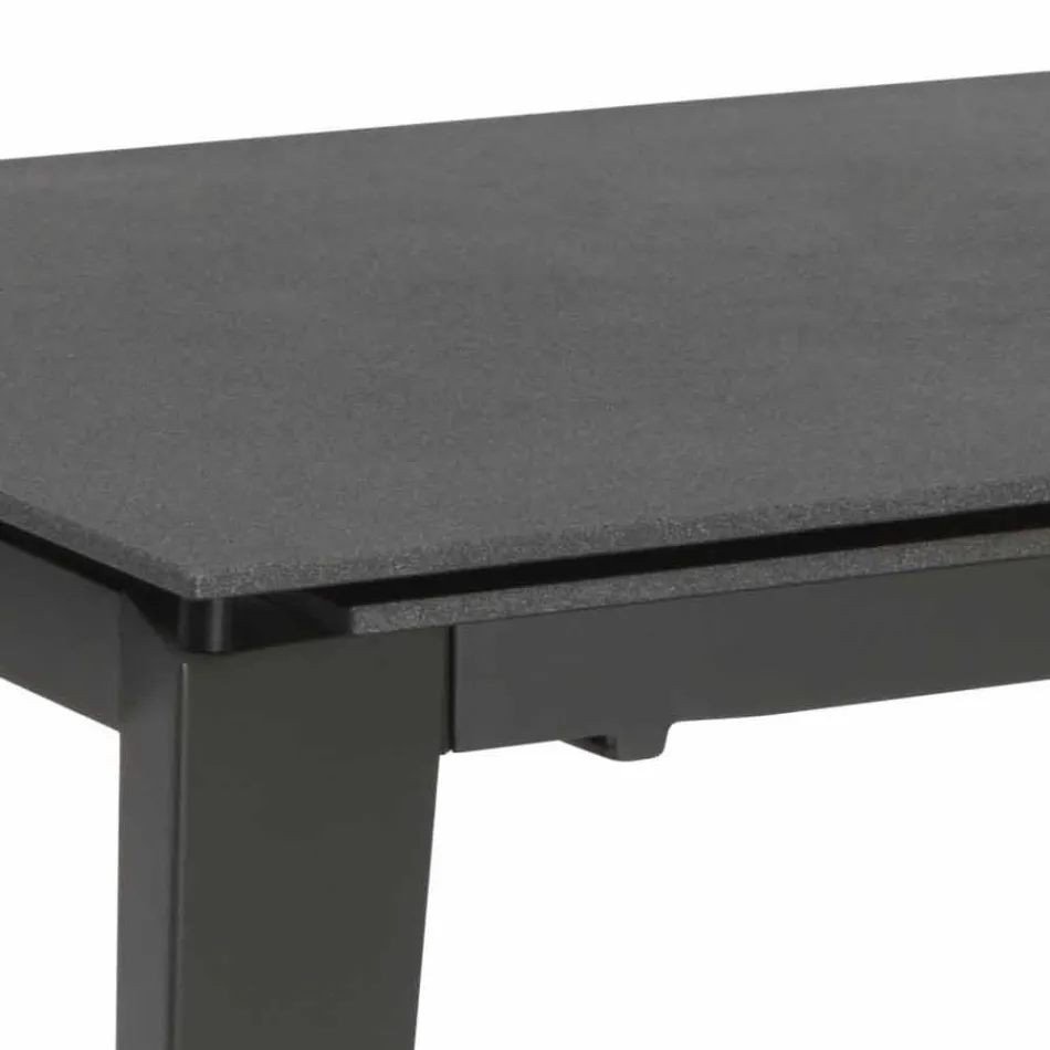 Mesa de jantar extensível em vitrocerâmica, 120 / 170xP80 cm, Bino Viadurini