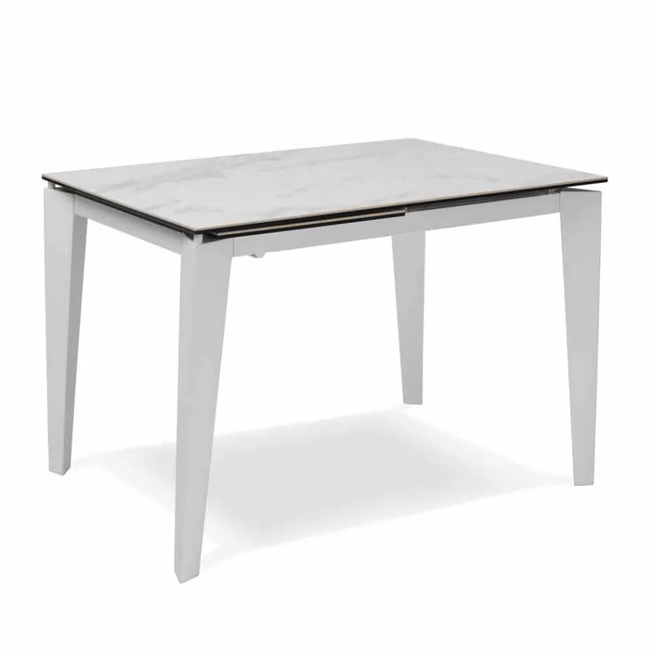 Mesa de jantar extensível em vitrocerâmica, 120 / 170xP80 cm, Bino Viadurini