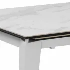 Mesa de jantar extensível em vitrocerâmica, 120 / 170xP80 cm, Bino Viadurini