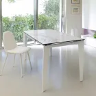 Mesa de jantar extensível em vitrocerâmica, 120 / 170xP80 cm, Bino Viadurini
