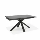 Mesa de jantar extensível em vitrocerâmica, l.160 / 240xp.90 cm, Bacco Viadurini