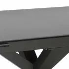 Mesa de jantar extensível em vitrocerâmica, l.160 / 240xp.90 cm, Bacco Viadurini