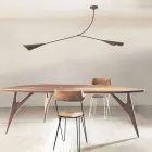 Mesa de Jantar Artesanal em Madeira Maciça de Nogueira Made in Italy - Nocino Viadurini