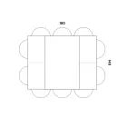Mesa de Jantar que Estende e Alarga em Melamina e Metal - Devendra Viadurini