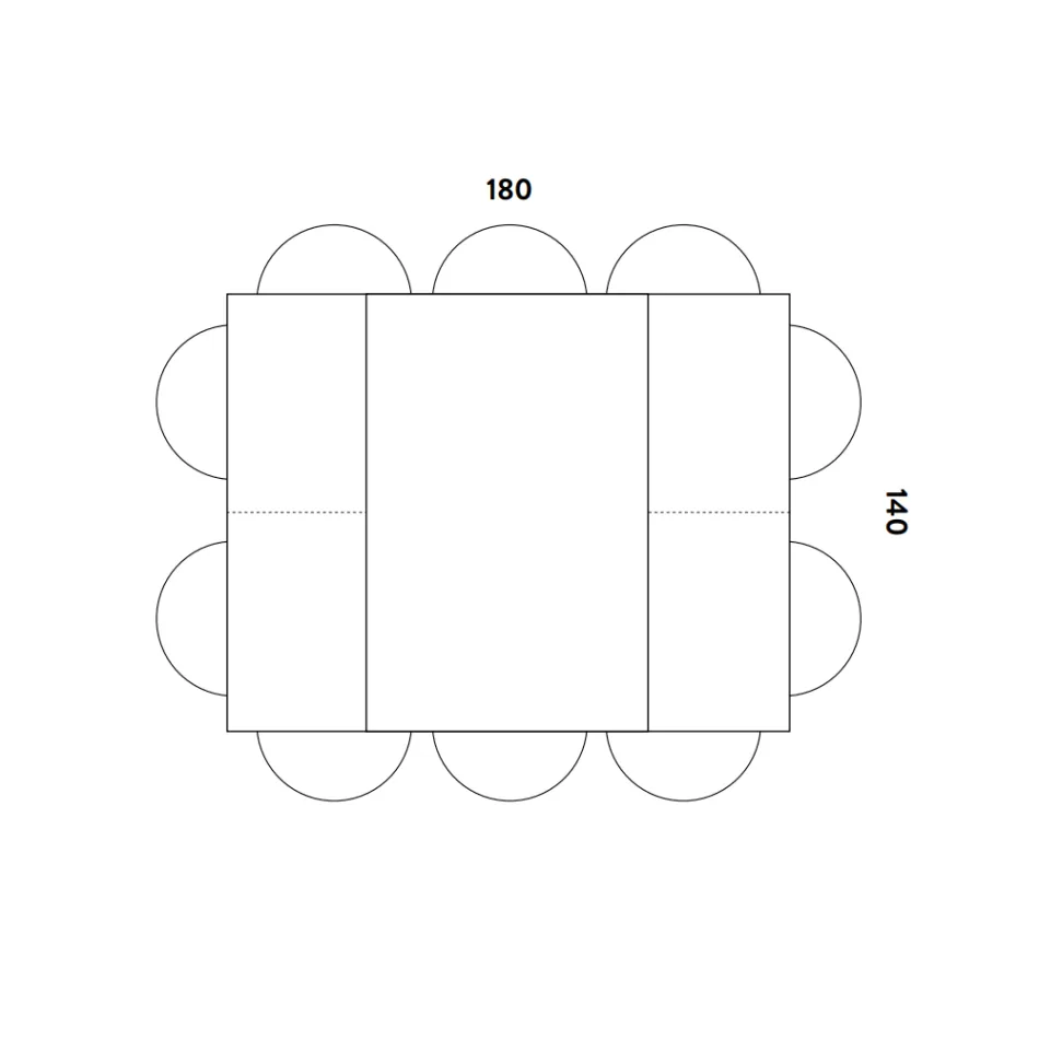 Mesa de Jantar que Estende e Alarga em Melamina e Metal - Devendra Viadurini