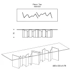 Mesa de Jantar com Base e Tampo de Vidro Retangular Made in Italy - Thommy Viadurini