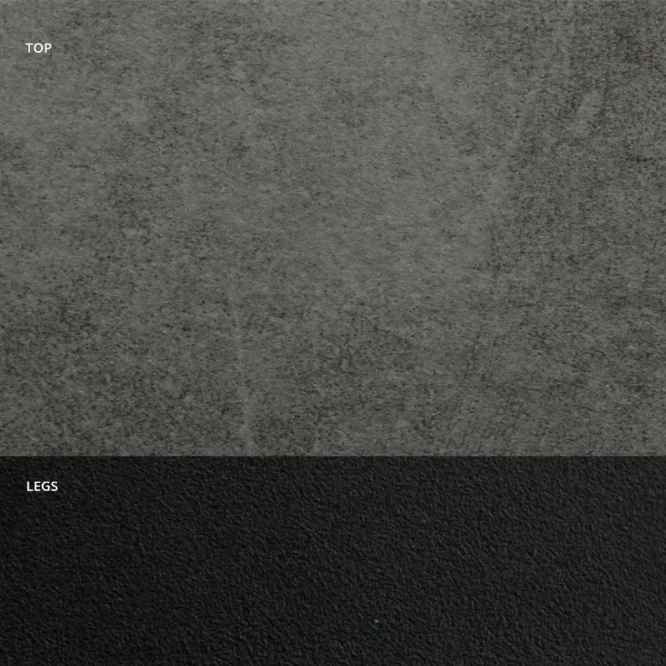 Mesa de Jantar com Tampo Barril em Laminado HPL Fabricado na Itália - Grotta Viadurini