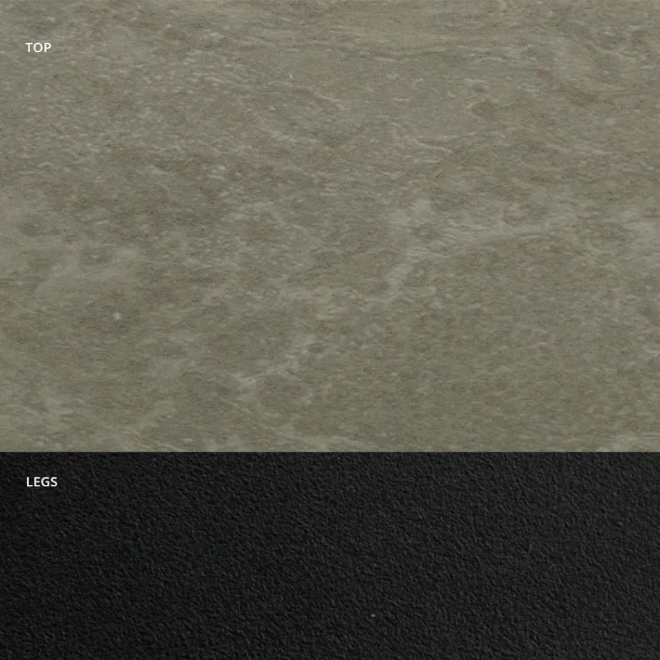 Mesa de Jantar com Tampo Barril em Laminado HPL Fabricado na Itália - Grotta Viadurini