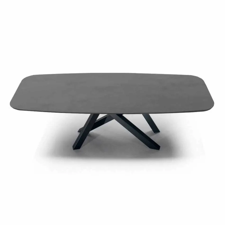 Mesa de Jantar com Tampo em Barril em Laminado HPL Fabricado na Itália - Settimmio Viadurini