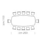 Mesa de Jantar com Tampo em Barril em Laminado HPL Fabricado na Itália - Settimmio Viadurini