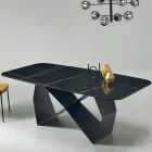 Mesa de Jantar com Tampo Cerâmico Efeito Mármore Made in Italy - Mirco Viadurini
