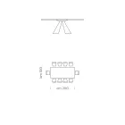 Mesa de Jantar com Tampo Fenix e Base de Aço Fabricado na Itália - Dálmata Viadurini