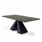 Mesa de Jantar com Tampo Fenix e Base de Aço Fabricado na Itália - Dálmata Viadurini