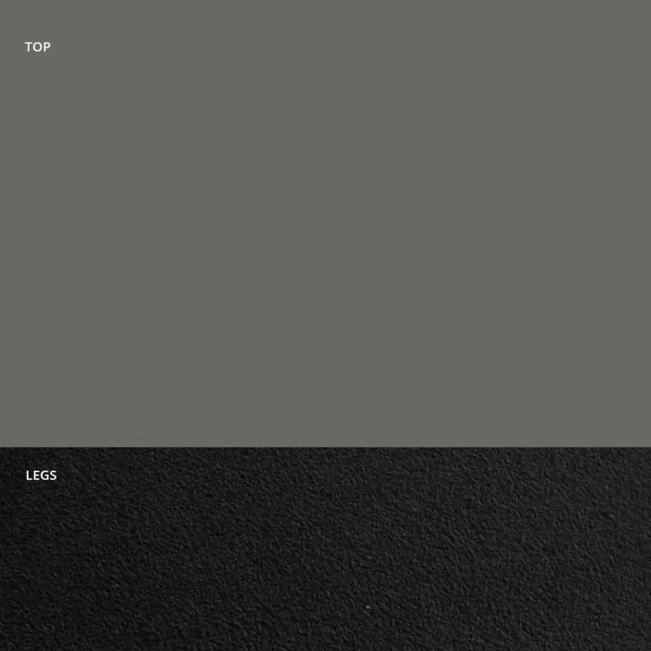 Mesa de Jantar com Tampo Fenix e Base de Aço Fabricado na Itália - Dálmata Viadurini