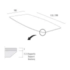 Mesa de Jantar com Tampo Hpl e Base Metálica Made in Italy - Aresto Viadurini